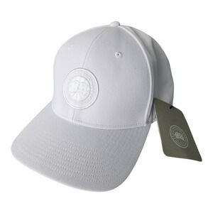 Canada Goose Tonal Cap White Program Logo‎ Baseball Hat Unisex S/M New Designer